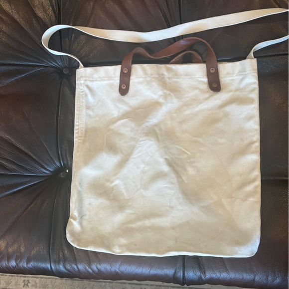 ✨RRL RALPH LAUREN Heavy Canvas Logo Print 2 Way Market Tote Bag UNISEX - Picture 12 of 16